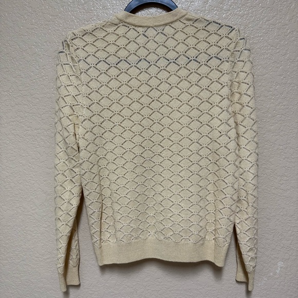 St. John Cream Cowl Neck Sweater Set with Textured Knit size S - Picture 6 of 10